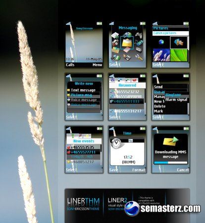 LINERTHM - Тема для Sony Ericsson 176x220 LINERTHM - Тема для Sony Ericsson 176x220