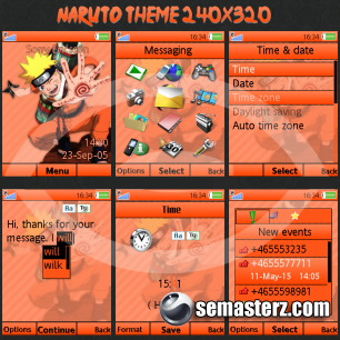 Naruto - Тема для Sony Ericsson 240x320 Naruto - Тема для Sony Ericsson 240x320