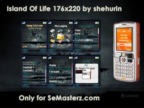 Island Of Life by shehurin - Тема для Sony Ericsson 176x220 Island Of Life by shehurin - Тема для Sony Ericsson 176x220