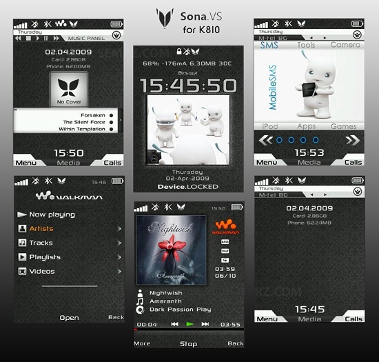 Sona VS - Тема для Sony Ericsson 240x320 (Mega Pack) Sona VS - Тема для Sony Ericsson 240x320 (Mega Pack)