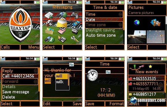 Shahter- Тема для Sony Ericsson 176x220 Shahter- Тема для Sony Ericsson 176x220