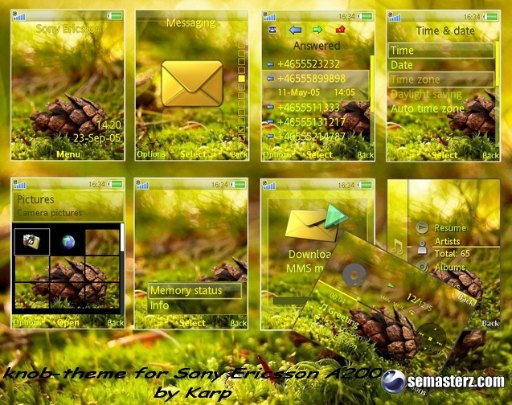 Knob - тема для телефонов Sony Ericsson A200 Knob - тема для телефонов Sony Ericsson A200