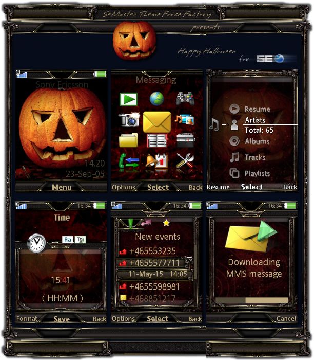 Happy Halloween - Тема Хэллоуин для Sony Ericsson 240x320 Happy Halloween - Тема Хэллоуин для Sony Ericsson 240x320